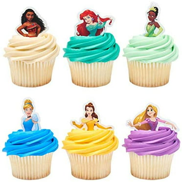 12 Disney Princess Cupcake Wrappers & 12 Toppers kids Birthday party decoration